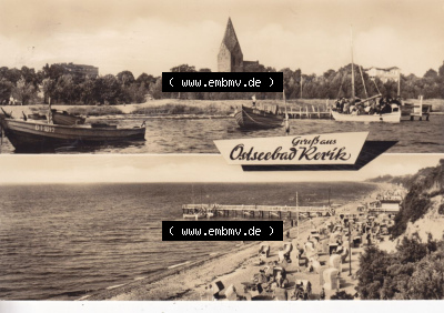 Ansichtskarte bzw. Postkarte in s/w - schwarzweiß aus DDR-Zeiten, Bezirk Rostock, Kreis Bad Doberan, Ostseebad Rerik der DDR Sammlung