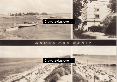 Ansichtskarte bzw. Postkarte in s/w - schwarzweiß aus DDR-Zeiten, Bezirk Rostock, Kreis Bad Doberan, Ostseebad Rerik der DDR Sammlung