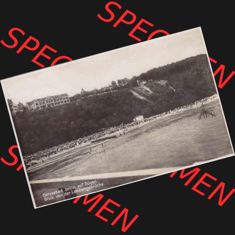 Ansichtskarte DDR Bezirk Rostock, Kreis Rügen, Ostseebad Sellin Postkarte in s/w schwarzweiß Ostseebad Sellin um 1930 auf Insel Rügen, Landungsbrücke.... Sammlung