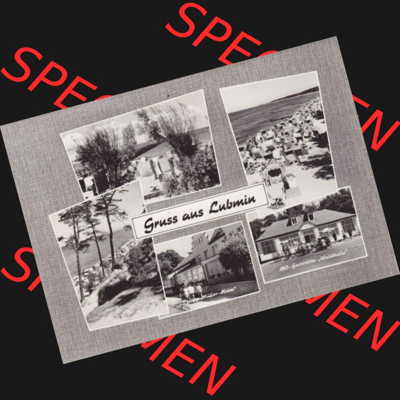 Ansichtskarte DDR Bezirk Rostock, Kreis Greifswald, Ostseebad Lubmin in s/w - schwarzweiß Gruss aus Lubmin. Ansichtskarte bzw. Postkarte in s/w aus DDR-Zeiten der... Sammlung