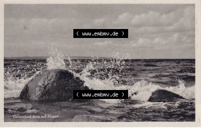 Ansichtskarte bzw. Postkarte in s/w - schwarzweiß aus DDR-Zeiten, Bezirk Rostock, Kreis Rügen Ostseebad Binz, eine Binzer DDR-Sammlung Sammlung