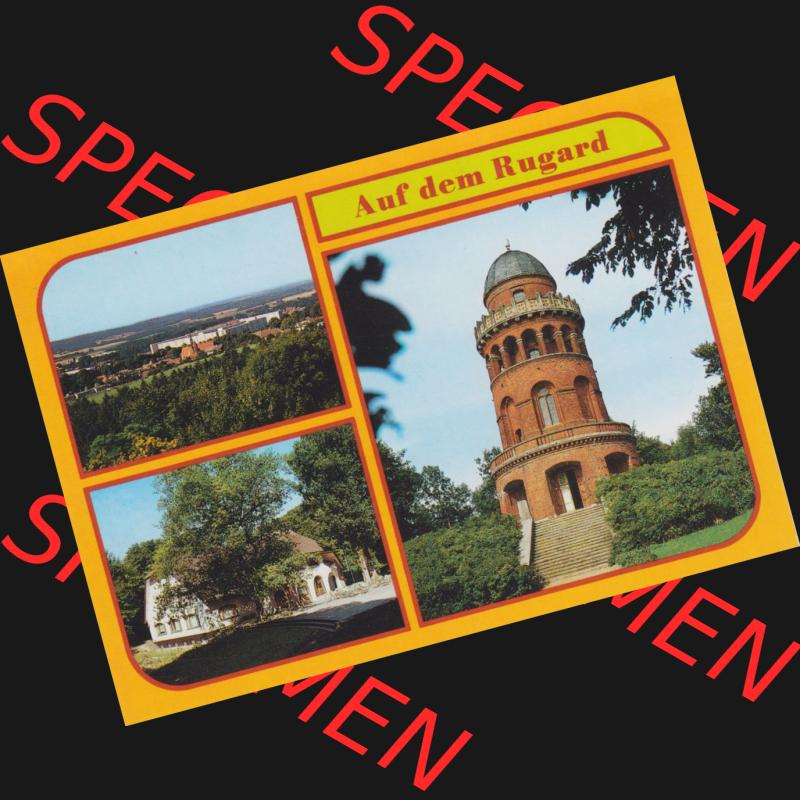 Ansichtskarte DDR Bezirk Rostock, Kreis Rügen, Stadt Bergen auf Rügen Auf dem Rugard, Übersicht Gaststätte, Ernst-Moritz-Arndt-Turm. Ansichtskarte bzw.... Sammlung