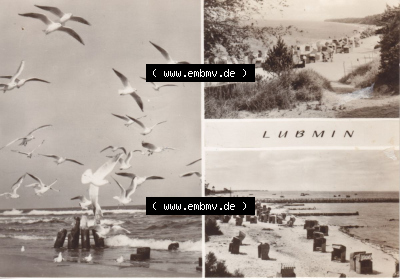Ansichtskarte bzw. Postkarte in s/w aus DDR-Zeiten, Bezirk Rostock, Kreis Greifswald, Ostseebad Lubmin der DDR Sammlung