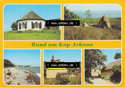 Ansichtskarte bzw. Postkarte in Farbe aus DDR-Zeiten, Bezirk Rostock, Kreis Rügen aus der Insel Rügen - Kap Arkona der DDR Sammlung