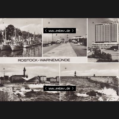 Ansichtskarte DDR Bezirk Rostock, Stadtkreis Rostock, Hansestadt Rostock, Ortsteil Seebad Warnemünde Postkarte in s/w / schwarzweiß Warnemünde, Am Alten... Sammlung