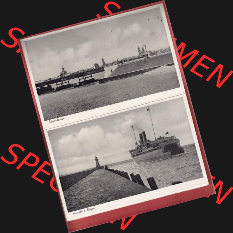 Ansichtskarten DDR Ostseebad Lohme, Ansichtskartenmappe mit unbekannten Alter, Verlag Julius Simonsen, Oldenburg i. Holstein Rügendamm und Sassnitz a. Rügen Ansichtskarte... Sammlung