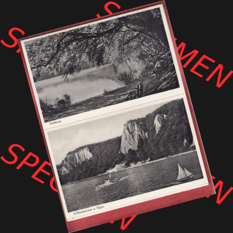 Ansichtskarten DDR Ostseebad Lohme, Ansichtskartenmappe mit unbekannten Alter, Verlag Julius Simonsen, Oldenburg i. Holstein Hertasee und Stubbenkammer a. Rügen Ansichtskarte... Sammlung