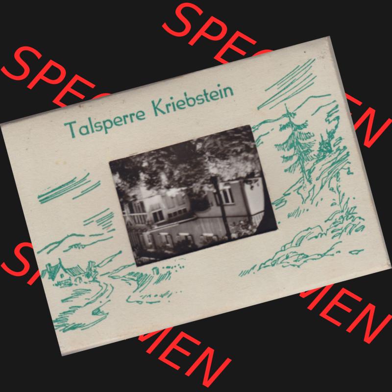 Fotos DDR, Bezirk Karl-Marx-Stadt, Kreis Hainichen, Talsperre Kriebstein 1971 aus Foto-Mappe vom Verlag Erhard Neubert KG Umschlag Umverpackung Talsperre Kriebstein. Fotos aus... Sammlung