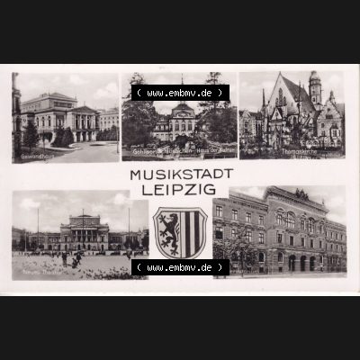 Ansichtskarten DDR Bezirk Leipzig, Leipzig Stadt in s/w - schwarzweiß, Musikstadt Leipzig, Vereinigter Leipziger Bahnhofsbuchhandel. Ansichtskarte bzw. Postkarte... Sammlung