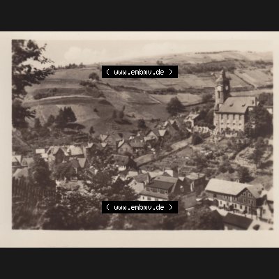 DDR Bezirk Suhl, Kreis Neuhaus am Rennweg, Stadt Lauscha mit 10 Echten Fotos aus Foto-Mappe von 1956, Lauscha Teilansicht in Thüringen. Foto-Abzüge aus DDR-Zeiten Bezirk... Sammlung