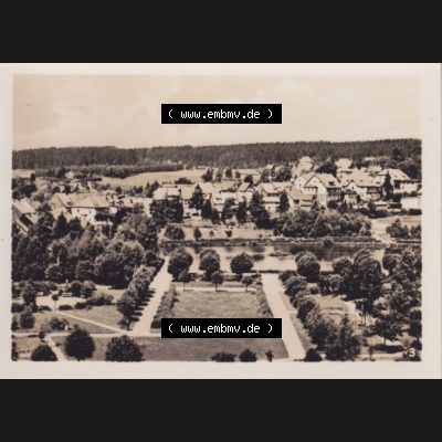 Fotos DDR, Bezirk Magdeburg, Kreis Wernigerode, Stadt Benneckenstein / Harz, Foto-Mappe mit 10 echte Photos 3. Blick über den Kurpark. Fotos aus DDR-Zeiten... Sammlung