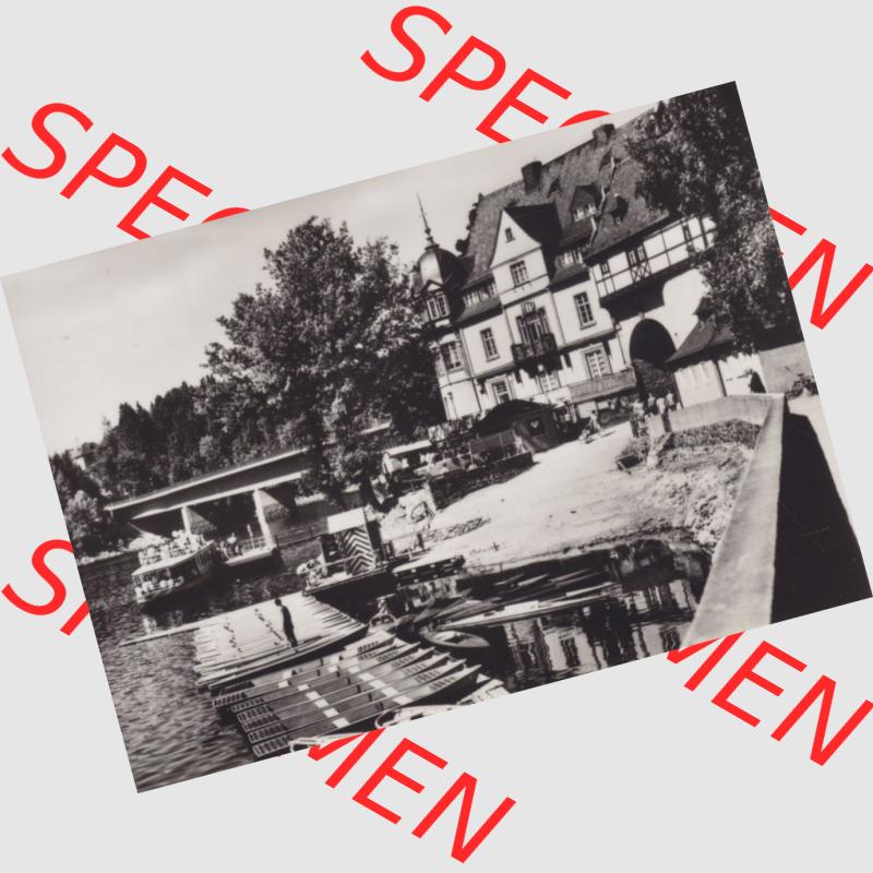 Fotos DDR Bezirk Gera, Kreis Schleiz, Stadt Saalburg-Ebersdorf, Ortsteil Saalburg 1968, 10 Dick-Fotos vom Dick-Foto-Verlag Erlbach i. V., Foto-Mappe 5067 HO-Hotel... Sammlung