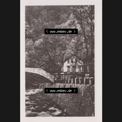 Fotos DDR, Bezirk Halle, Kreis Quedlinburg, Bodetal (Harz) 6. Bodetal, Jungfernbrücke mit Königsruhe. Foto-Abzüge aus DDR-Zeiten Bezirk Halle... Sammlung