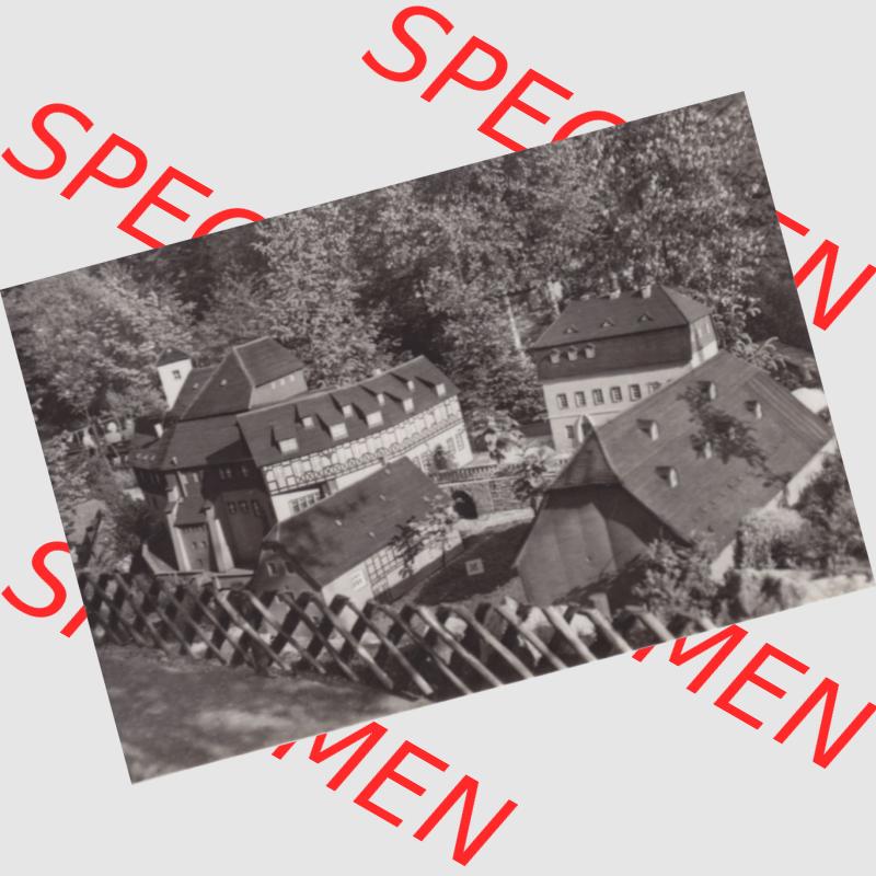 Fotos DDR, Bezirk Karl-Marx-Stadt, Kreis Flöha, Oederan/Sa. Klein-Erzgebirge 1975, 10 Fotobildchen, Schloss Rauenstein. Fotos aus DDR-Zeiten Bezirk... Sammlung