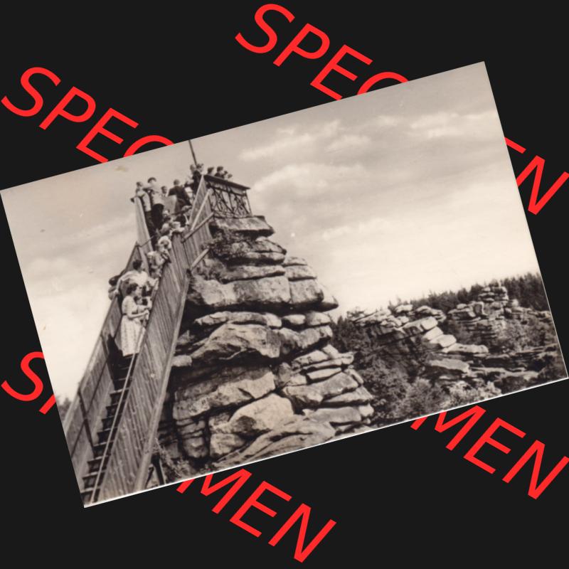 Fotos DDR, Bezirk Karl-Marx-Stadt, Ehrenfriedersdorf im Erzgebirge 1969, Aussichtsfelsen. Fotos vom Verlag Erhard Neubert KG zu DDR-Zeiten 1969. Fotos aus DDR-Zeiten Bezirk... Sammlung