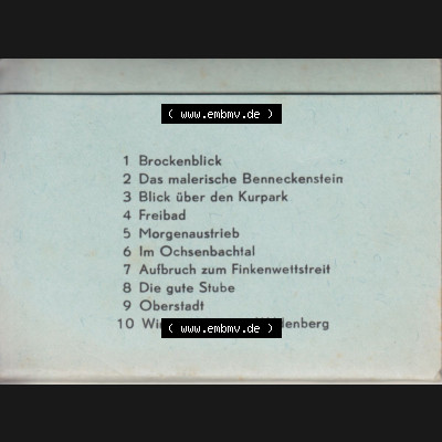 Fotos DDR, Bezirk Magdeburg, Kreis Wernigerode, Stadt Benneckenstein / Harz, Foto-Mappe mit 10 echte Photos Benennung der Fotos Benneckenstein - Harz. Fotos aus DDR-Zeiten... Sammlung