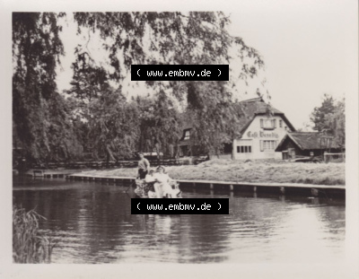 10 Echte Fotos vom Spreewald 1959, Lehde Café Venedig im Spreewald Sammlung
