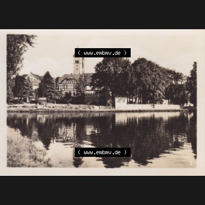 DDR Bezirk Gera, Landkreis Jena, Luftkurort Bad Klosterlausnitz, 10 Echt-Foto-Handabzüge, Albert Krebs, Leipzig S3 3) Klosterteich mit Klosterkirche. Foto-Handabzüge... Sammlung