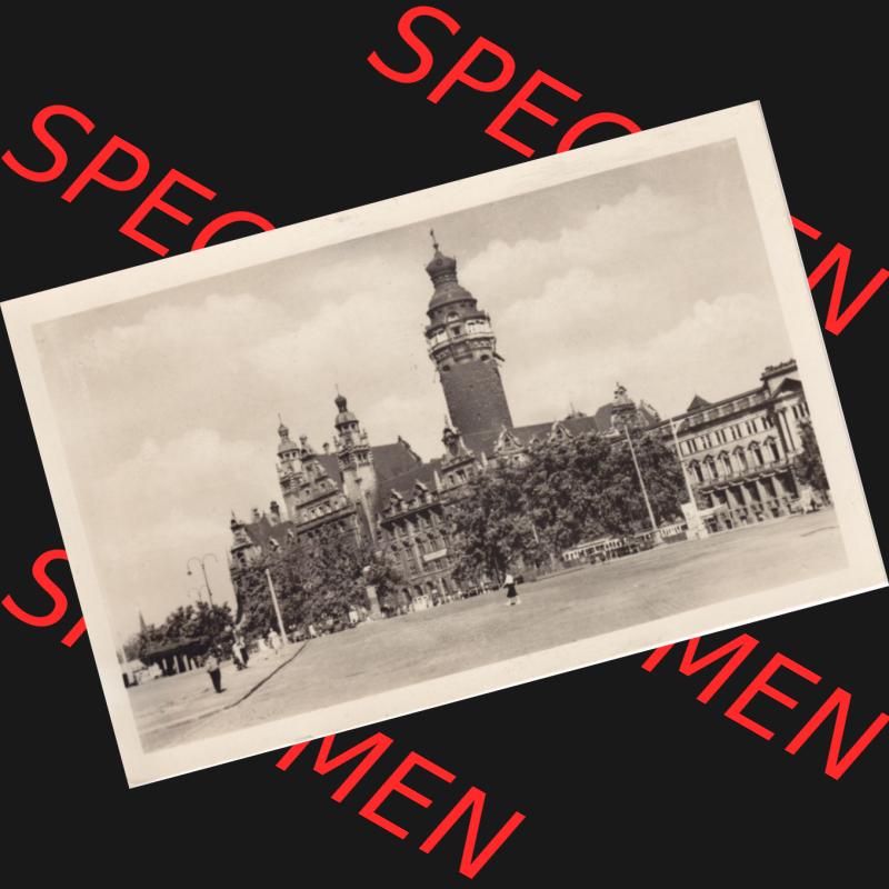 Ansichtskarten DDR Bezirk Leipzig, Leipzig Stadt in s/w - schwarzweiß, Neues Rathaus, gelaufen, A 167-54 57-974-4100. Ansichtskarte bzw. Postkarte aus DDR-Zeiten... Sammlung