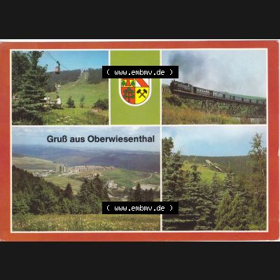AK DDR, Bezirk Karl-Marx-Stadt, Kreis Annaberg, Stadt Oberwiesenthal in Farbe Schmalspurbahn, Eisenbahn Fichtelberg. Ansichtskarte bzw. Postkarte aus DDR-Zeiten Bezirk... Sammlung