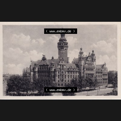 Ansichtskarten DDR Bezirk Leipzig, Leipzig Stadt in s/w - schwarzweiß, Neues Rathaus DTVL A 242-55. Ansichtskarte bzw. Postkarte aus DDR-Zeiten Bezirk Leipzig der Deutschen... Sammlung