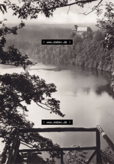 Ortsteil Saalburg 1968, Schloss Burgk Saale, Blick vom Röhrensteig, DDR-Zeiten Bezirk Gera Sammlung