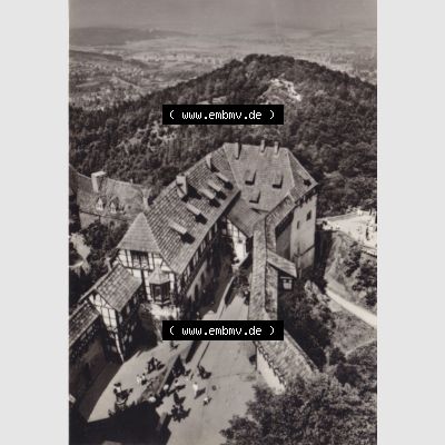 Fotos DDR, Bezirk Erfurt, Kreis Eisenach, Stadt Eisenach, Burg Wartburg mit 10 Foto-Ansichten-Mappe 1973 vom Berchfrik aus gesehen (1). Fotos aus DDR-Zeiten Bezirk... Sammlung