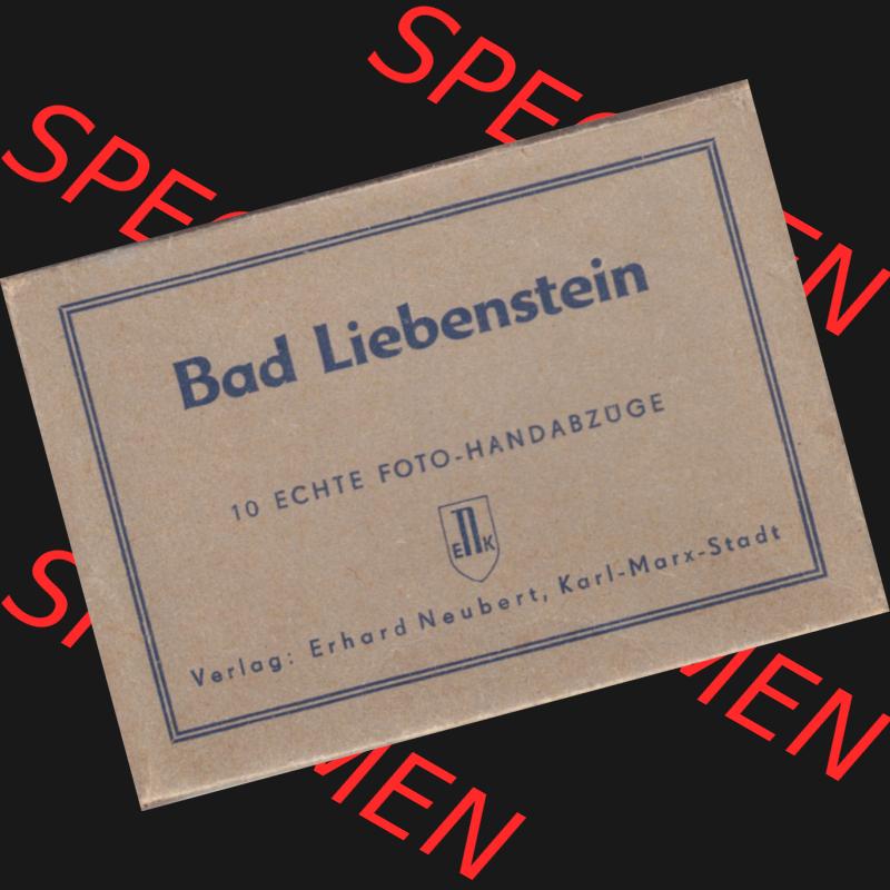 Fotos der DDR Bezirk Suhl, Kreis Bad Salzungen, Stadt Bad Liebenstein, Ansichten Mappe vom Verlag Erhard Neubert, Karl-Marx-Stadt, 1954 Bad Liebenstein, 1954 10 Echte... Sammlung
