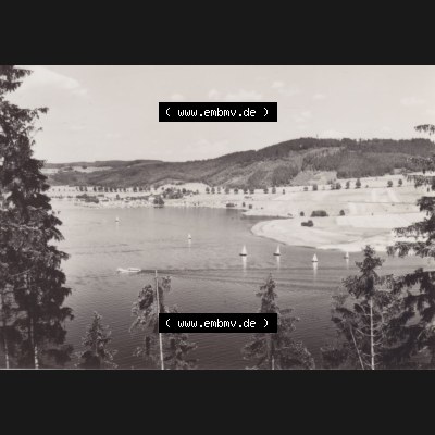 Fotos DDR Bezirk Gera, Kreis Schleiz, Stadt Saalburg-Ebersdorf, Ortsteil Saalburg 1968, 10 Dick-Fotos vom Dick-Foto-Verlag Erlbach i. V., Foto-Mappe 5060 Saaletalsperre... Sammlung