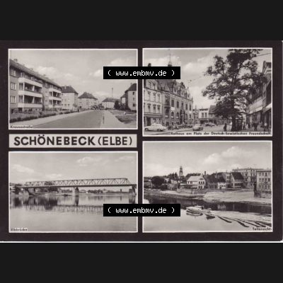 Ansichtskarte in s/w DDR, Schönebeck an der Elbe. Ansichtskarte bzw. Postkarte aus DDR-Zeiten Bezirk Magdeburg der Deutschen Demokratischen Republik vom Bezirk Magdeburg der... Sammlung