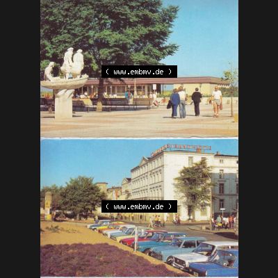 Fotos DDR Bezirk Rostock, Stadtkreis Rostock, Hansestadt Rostock-Warnemünde, Leporello mit 10 Ansichten Am Leuchtturm und Strandhotel. DDR Bezirk Rostock, Stadtkreis... Sammlung