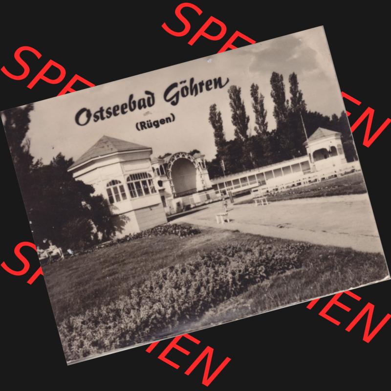 Fotos der DDR Bezirk Rostock, Kreis Rügen, Ostseebad Göhren 1970, Foto Mappe Göhren auf Rügen mit 10 Fotos / Ansichten Musikpavillon. Fotos aus DDR-Zeiten... Sammlung