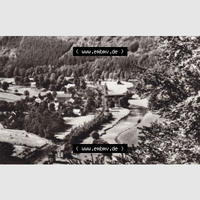 DDR Bezirk Karl-Marx-Stadt, Kreis Flöha, Stadt Augustusburg, VEB Verlag Bildpostkarten 901 Karl-Marx-Stadt, Augustusburg im Erzgebirge Blick vom Kummerstein nach Hennersdorf.... Sammlung
