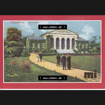 Ansichtskarten DDR Stadt Magdeburg in Farbe, Stadt im Bezirk Magdeburg 04. Partie im Herrenkrug-Park mit Gesellschaftshaus A1-III-28-13 - So 1675-4. Ansichtskarte bzw. Postkarte... Sammlung