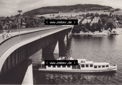Ortsteil Saalburg 1968, Saalburg Saale Thüringen Boot mit Urlaubern, Passagierboot, DDR-Zeiten Bezirk Gera Sammlung