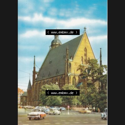 Ansichtskarten DDR Bezirk Leipzig, Leipzig Stadt in Farbe, Thomas-Kirche, gelaufen, keine Briefmarke und kein Stempel. Ansichtskarte bzw. Postkarte aus DDR-Zeiten... Sammlung