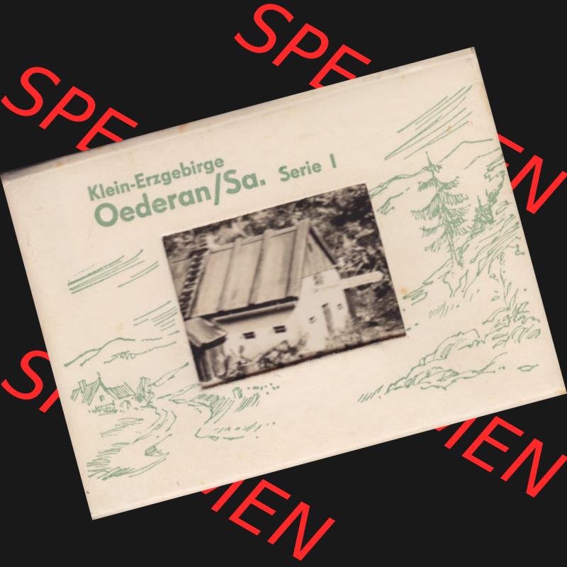Fotos DDR, Bezirk Karl-Marx-Stadt, Kreis Flöha, Oederan/Sa. Klein-Erzgebirge 1975, 10 Fotobildchen, Verlag Erhard Neubert KG, Ansicht Klein-Erzgebirge... Sammlung