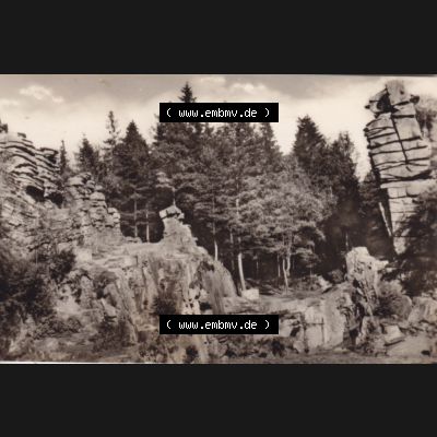 Fotos DDR, Bezirk Karl-Marx-Stadt, Ehrenfriedersdorf im Erzgebirge 1969, Greifensteine - Naturbühne. Fotos vom Verlag Erhard Neubert KG zu DDR-Zeiten 1969. Fotos aus... Sammlung