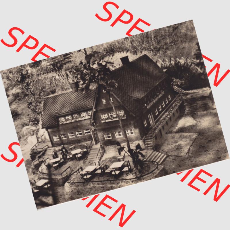 Fotos DDR, Bezirk Karl-Marx-Stadt, Kreis Flöha, Oederan/Sa. Klein-Erzgebirge 1975, 10 Fotobildchen, Verlag Erhard Neubert KG, Ansicht HO-Gaststätte... Sammlung