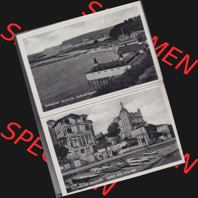 Fotos DDR Bezirk Rostock, Kreis Rügen, Insel Rügen Stubbenkammer, Leporello, 12 Originalaufnahmen, Verlag Hermann Marre, Kunstverlag Berlin W 30, Ostseebad... Sammlung