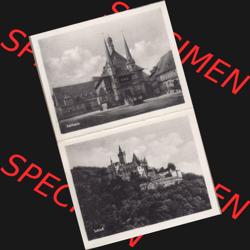 Fotos DDR, Bezirk Magdeburg, Kreis Wernigerode, Stadt Wernigerode, 10 Ansichten-Leporello von Wernigerode Rathaus und Schloss. Fotos aus DDR-Zeiten Bezirk Magdeburg der Deutschen... Sammlung