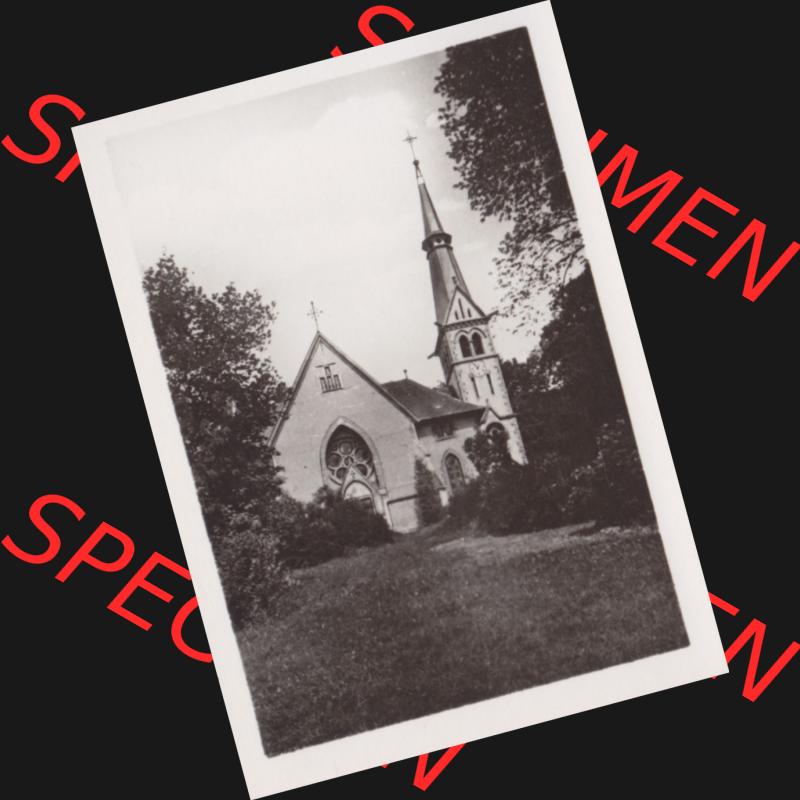 Fotos der DDR Bezirk Suhl, Kreis Bad Salzungen, Stadt Bad Liebenstein, Ansichten Mappe vom Verlag Erhard Neubert, Karl-Marx-Stadt, 1954 Kirche (1). Foto-Handabzüge... Sammlung