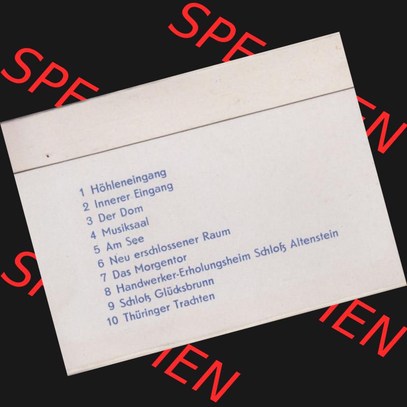 Echtes Foto der DDR Bezirk Suhl, Kreis Bad Salzungen, Stadt Bad Liebenstein, Foto-Mappe Altensteiner Höhle Thüringer Wald Altensteiner Höhle Mappen-Übersicht.... Sammlung