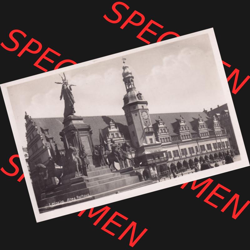Ansichtskarten DDR Bezirk Leipzig, Leipzig Stadt in s/w - schwarzweiß, Altes Rathaus, Vereinigter Leipziger Bahnhofbuchhandel. Ansichtskarte bzw. Postkarte aus... Sammlung