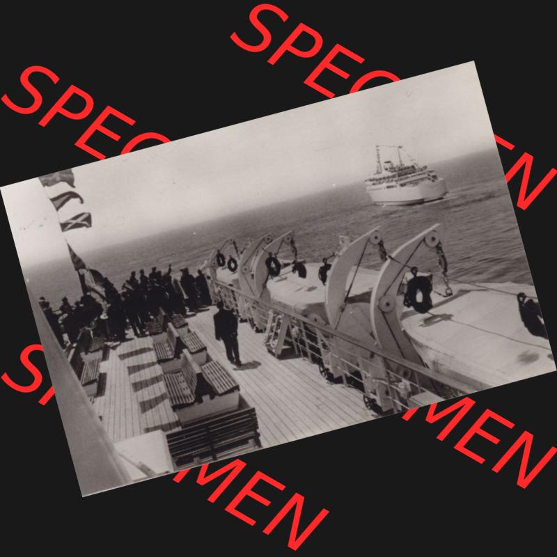 Echt Foto-Mappe der DDR, Fährschiff Die Saßnitz schwimmende Brücke über die Ostsee 1959, 4) Begegnung auf hoher See; Vorn die Saßnitz, im Hintergrund... Sammlung