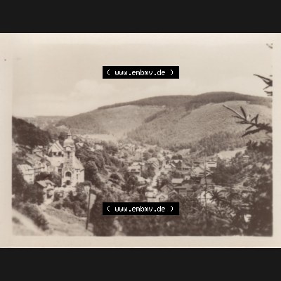 DDR Bezirk Suhl, Kreis Neuhaus am Rennweg, Stadt Lauscha mit 10 Echten Fotos aus Foto-Mappe von 1956, Blick auf Lauscha in Thürigen. Foto-Abzüge aus DDR-Zeiten Bezirk... Sammlung