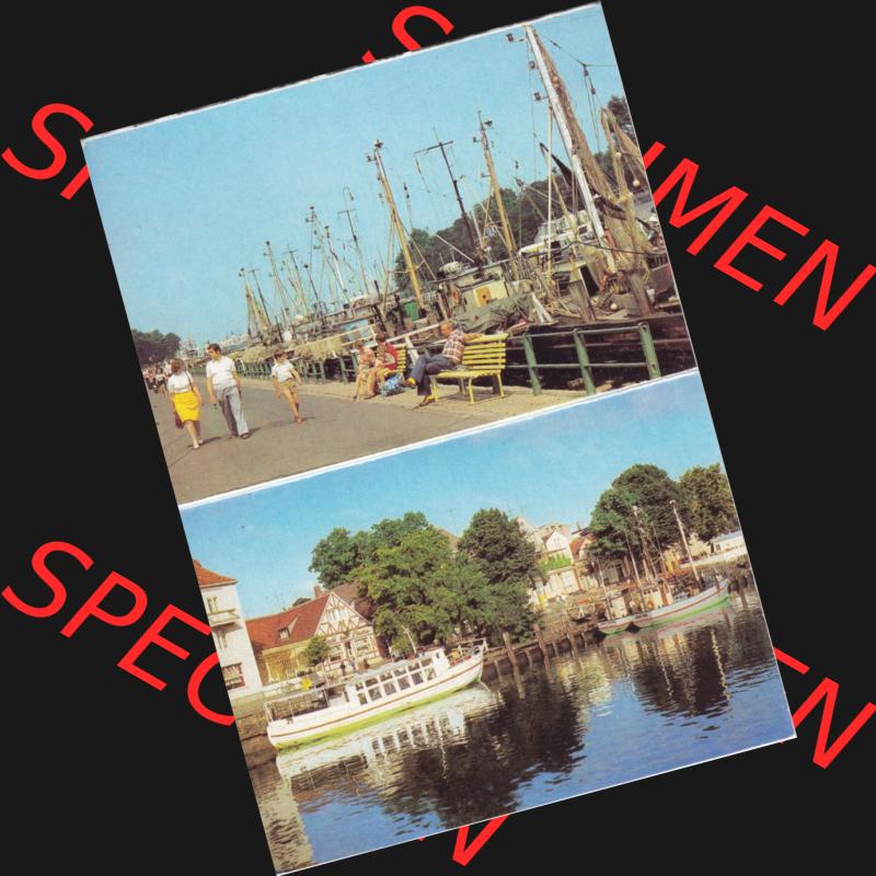Fotos DDR Bezirk Rostock, Stadtkreis Rostock, Hansestadt Rostock-Warnemünde, Leporello mit 10 Ansichten Am alten Strom und Cafe am Strom. DDR Bezirk Rostock, Stadtkreis... Sammlung