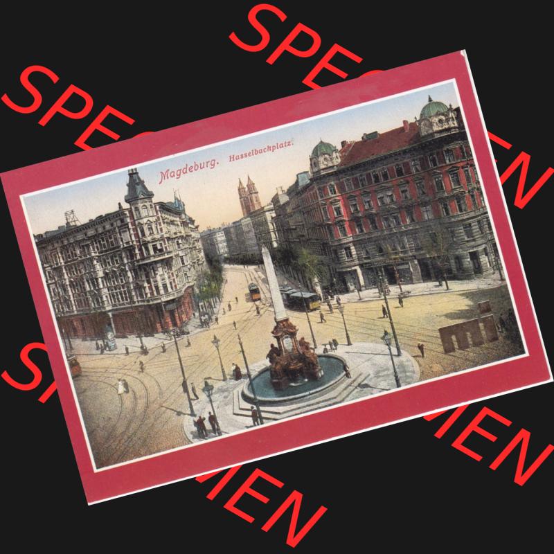 Ansichtskarten DDR Stadt Magdeburg in Farbe, Stadt im Bezirk Magdeburg 03. Hasselbachplatz mit Hassselbachbrunnen A1-III-26-13 So 1675-3. Ansichtskarte bzw. Postkarte aus DDR-Zeiten... Sammlung