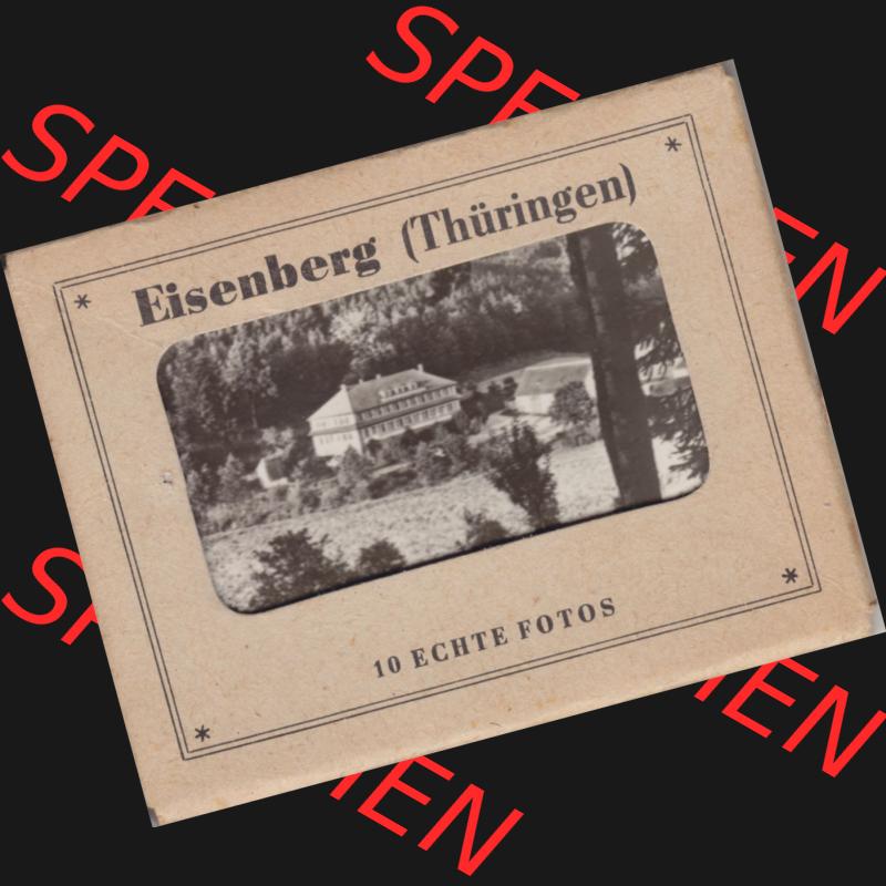 Fotos DDR Bezirk Gera, Kreis Eisenberg, Eisenberg (Thüringen), 10 Echte Fotos Ansichten Foto-Mappe Eisenberg in Thüringen 10 Echte Fotos im Umschlag-Mappe.... Sammlung