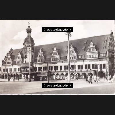 Ansichtskarten DDR Bezirk Leipzig, Leipzig Stadt in s/w - schwarzweiß, Altes Rathaus I.-13 60 - III-18 F. Ansichtskarte bzw. Postkarte aus DDR-Zeiten Bezirk Leipzig... Sammlung